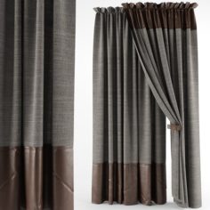 Leather curtains 3D Model