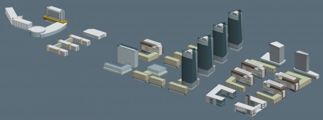 Urban planning – commercial buildings 118 3D Model