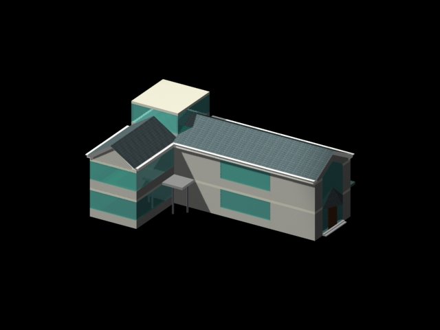 Urban architecture – school office villas 15 3D Model