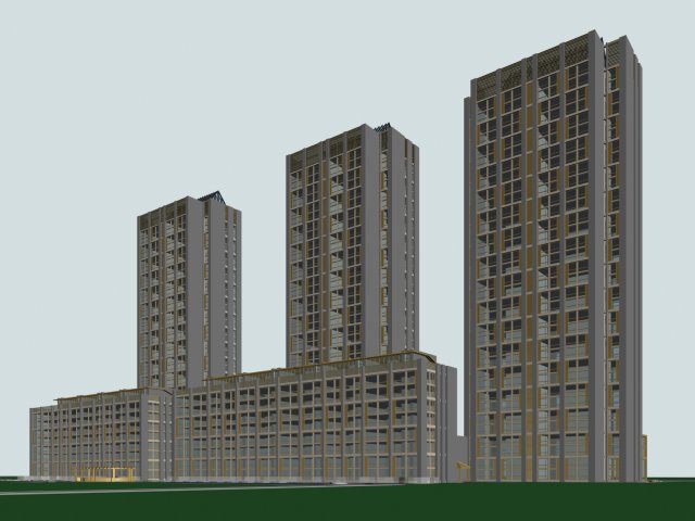 Urban planning – office building 006 3D Model