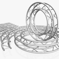 Circle Square Truss Modular Collection ( 10 Modular Pieces ) 3D Model