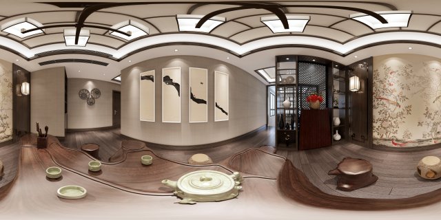 Panorama Family Meeting Room Tea Room 3D Model