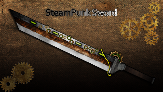 SteamPunk Sword 3D Model