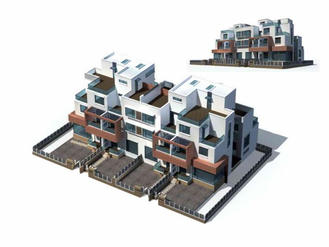 Urban architecture – private villas 11 3D Model