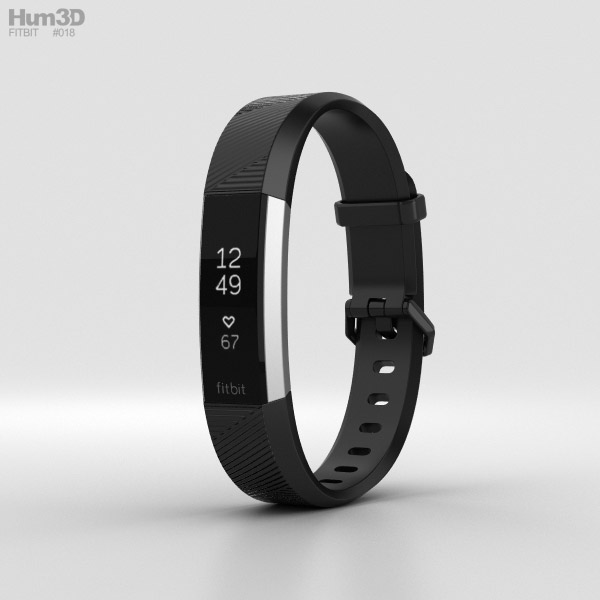 Fitbit Alta HR Black Stainless Steel 3D Model