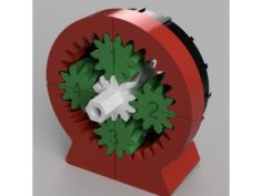 100:1 Compound Planetary Gear Reducer 3D Print Model