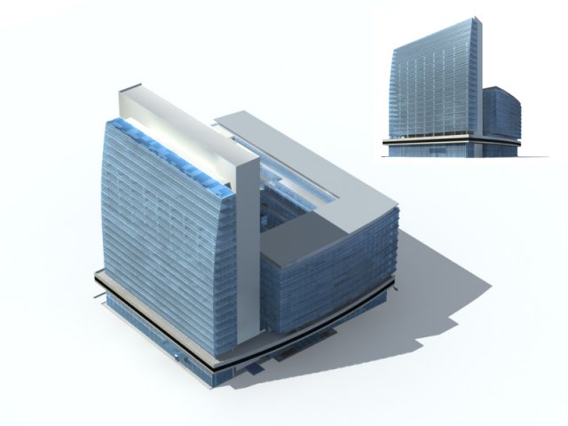 City – high-rise office 318 3D Model