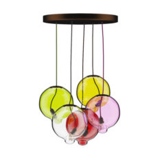 Colored Glass Ceiling Lamp 3D Model