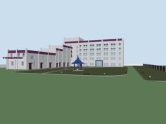Urban architecture – school office villas 108 3D Model