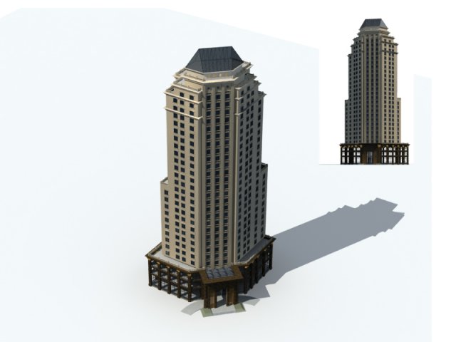 City – high-rise office 52 3D Model