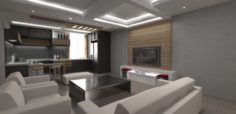 LIVING ROOM 3D Model