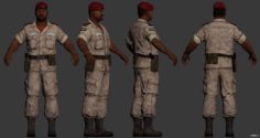Medici Military regular soldier 3D Model