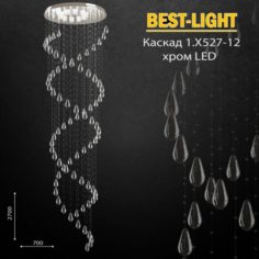Best-Light Kaskad 1X527-12 chrome LED 3D Model