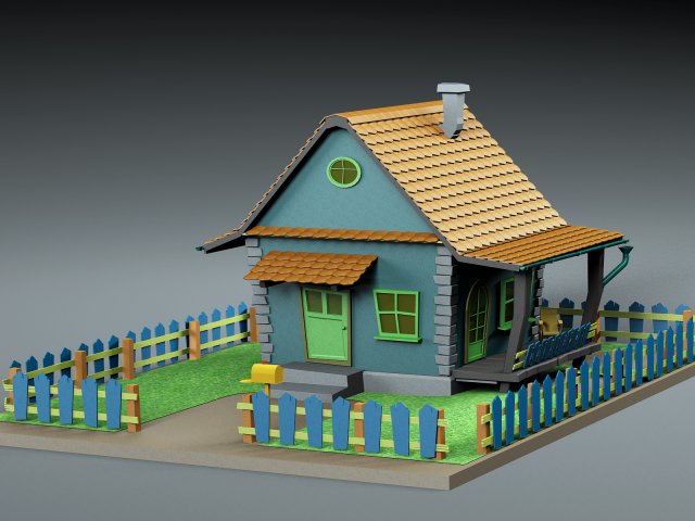 Cartoon House 3D Model