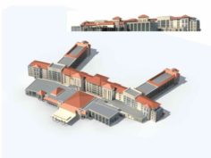City – multi-storey commercial office building 55 3D Model