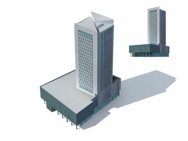 City – multi-storey commercial office building 210 3D Model