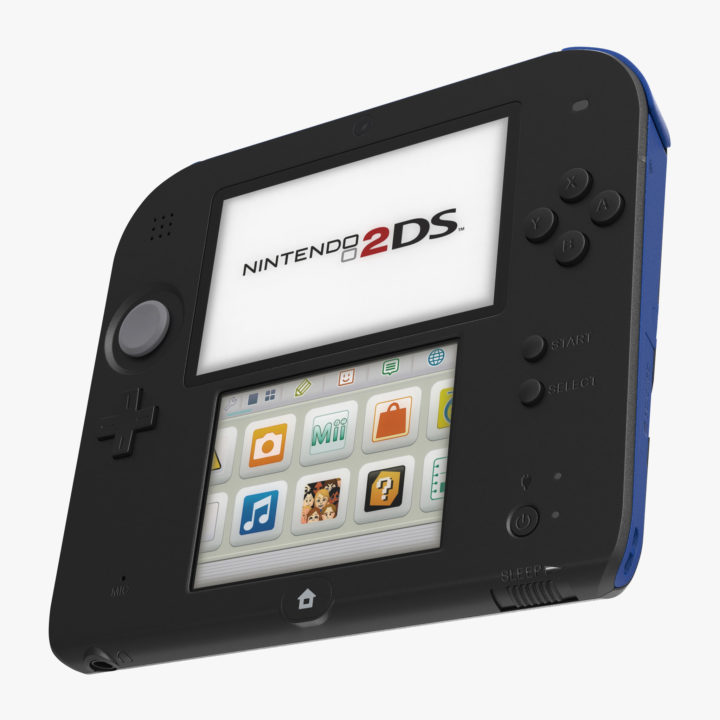 Nintendo 2DS Handheld Game Console 3D Model