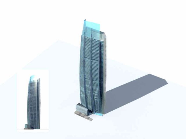 City – multi-storey commercial office building 142 3D Model