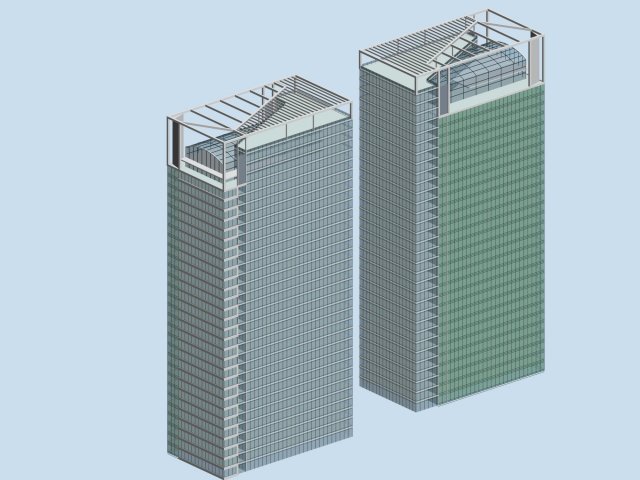 Urban planning – commercial buildings 45 3D Model