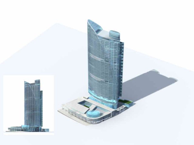 City – multi-storey commercial office building 139 3D Model