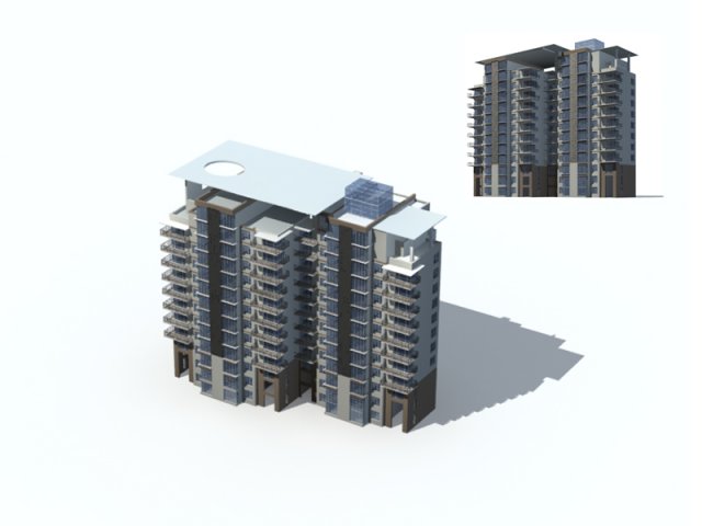 City construction – large real estate residences 77 3D Model