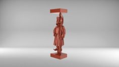 The chess Bishop 1 of Russian set 09001 3D Model