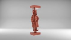The chess Bishop 2 of Russian set 09001 3D Model