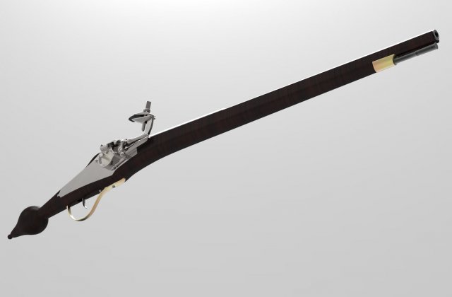 Cavalry wheel lock pistol Reitpistole of the 16th century 3D Model