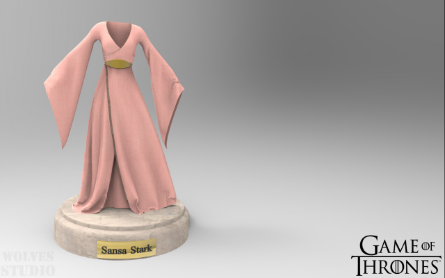 Game of Thrones Sansa Stark Clothes 3D Model