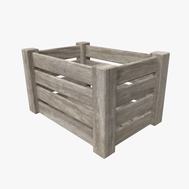 Wooden Crate 3D Model