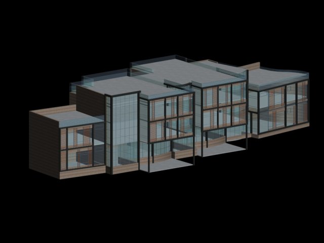 Urban architecture – school office villas 157 3D Model