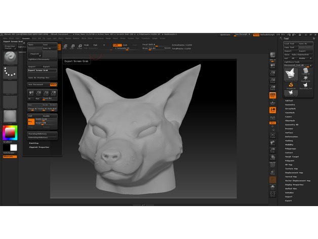 Cheeky Fox Head 3D Print Model