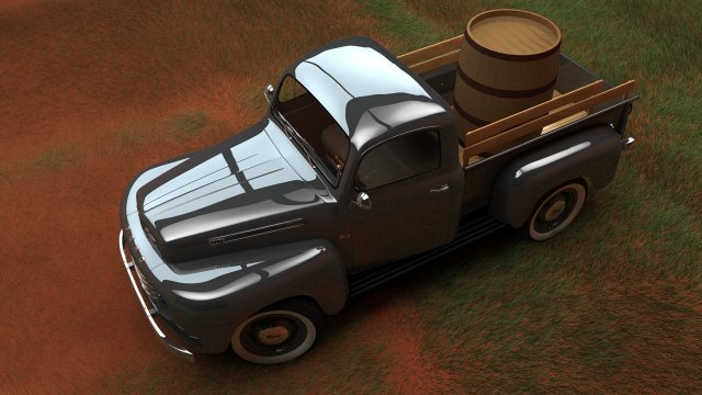 Ford F-1 pickup 1948 3D Model