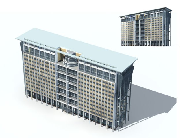 City – high-rise office 119 3D Model