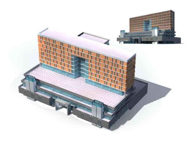 City – multi-storey commercial office building 188 3D Model