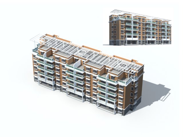 City construction – large real estate residences 81 3D Model