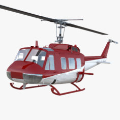 Air Medical Helicopter Bell Model 212 3D Model