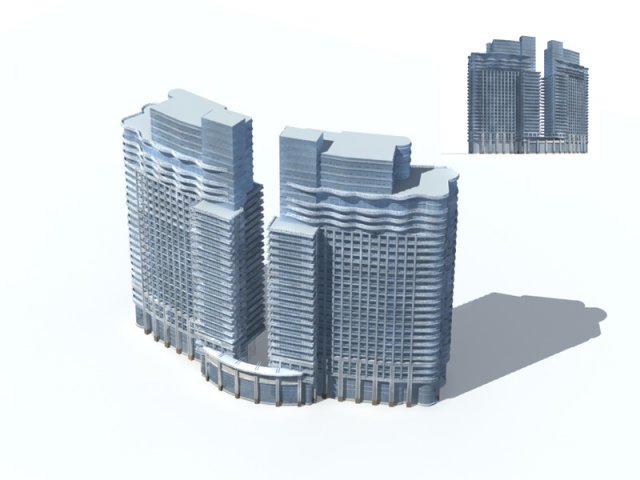 City – high-rise office 343 3D Model