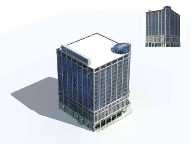 City – multi-storey commercial office building 109 3D Model