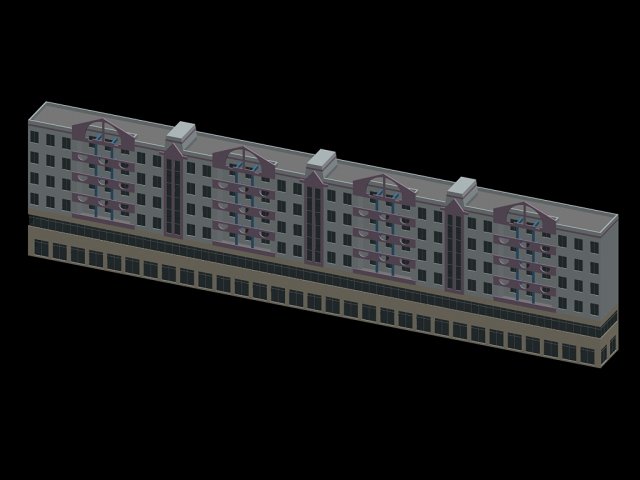 Urban planning – commercial buildings 12 3D Model