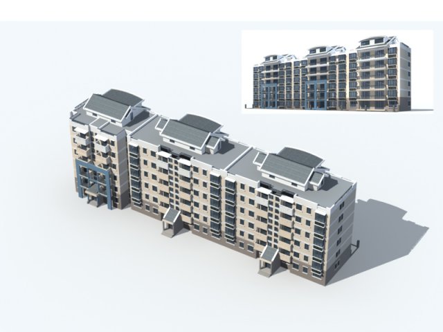 City construction – large real estate residences 60 3D Model