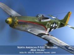 North American P-51D – Miss Velma 3D Model