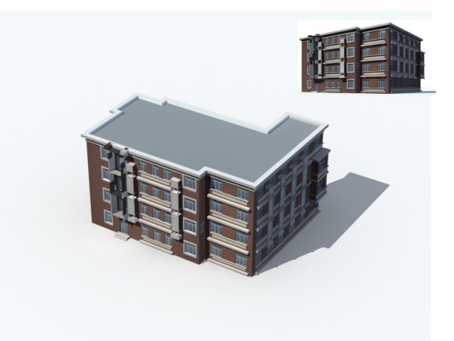 City construction – large real estate residences 96 3D Model