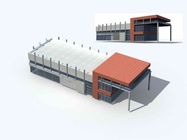 City – multi-storey commercial office building 2 3D Model