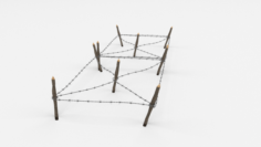 Barb Wire Obstacle 17 3D Model