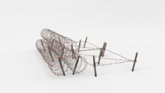 Barb Wire Obstacle 24 3D Model
