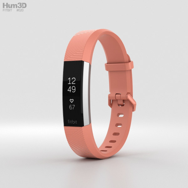 FitBit Alta HR Coral 3D Model