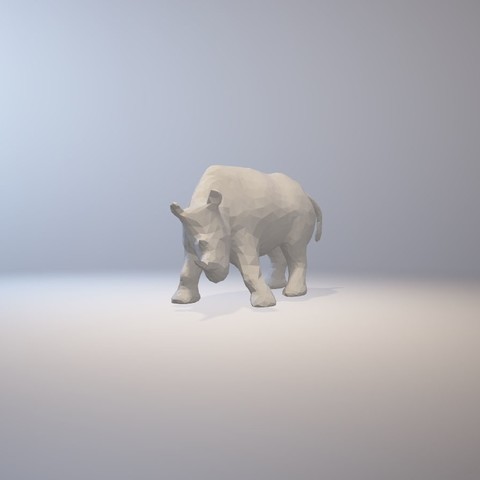 Low poly – Rhino 3D Print Model