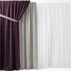 Curtains tulle 6 3D Model