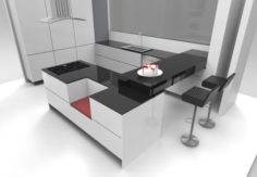 Minimalist kitchen 3D Model
